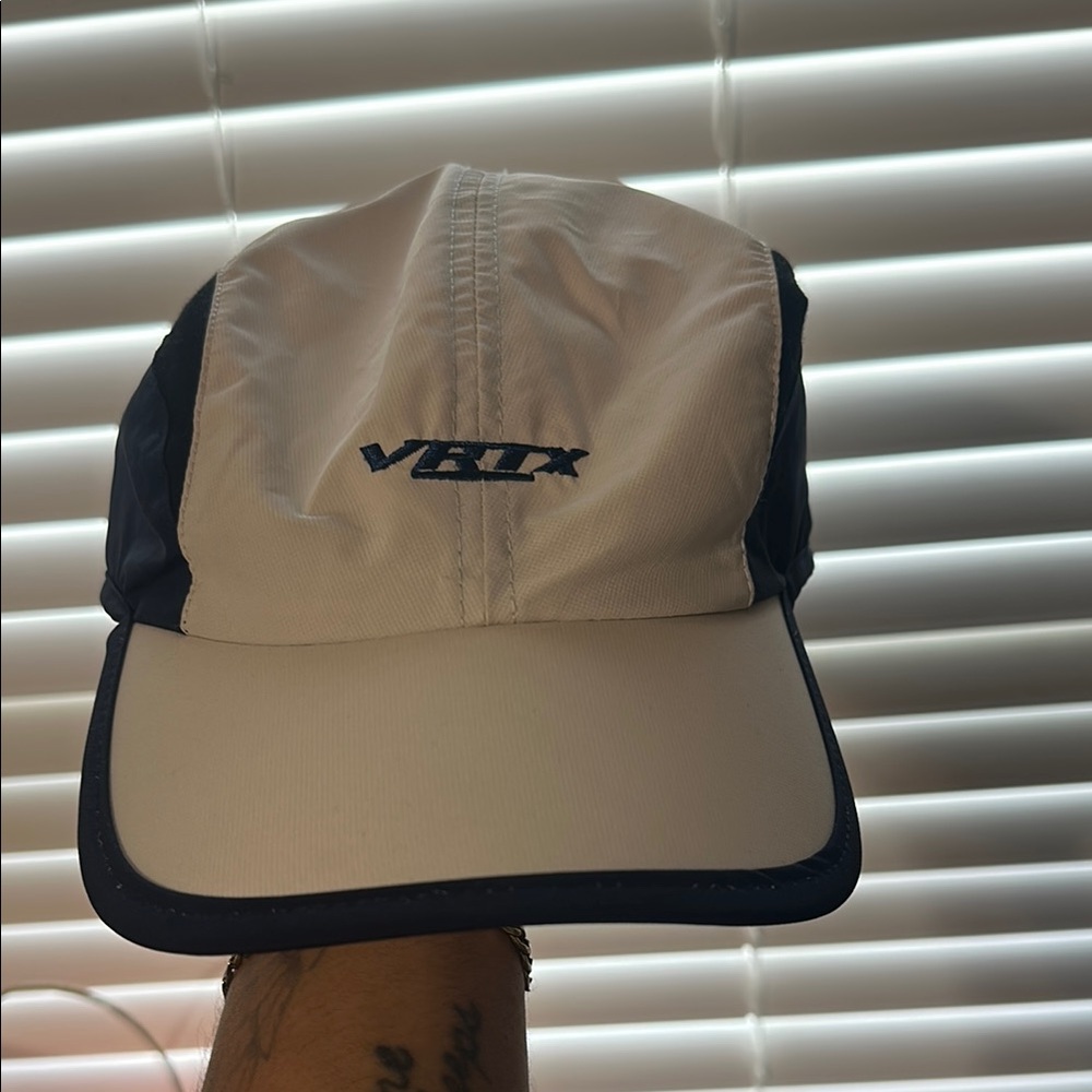 Cream,Navy and Black Men's Cap